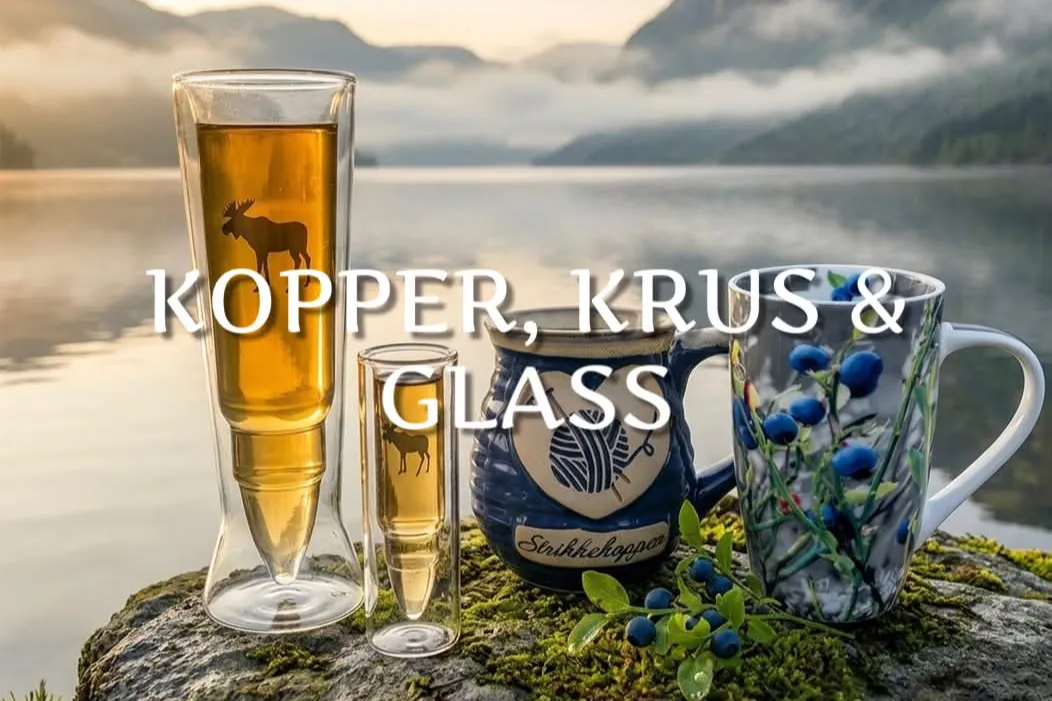 Kopper, krus & glass