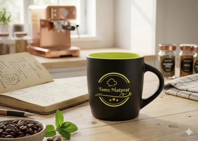 Toms matprat keramikk-krus, grønn