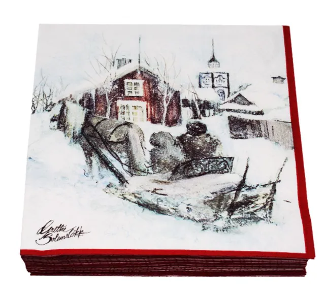 Vinterbarn, Servietter, Barn i fjellheimen
