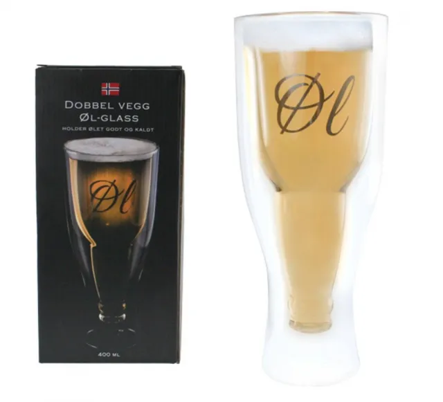 Ølglass dobbeltglass